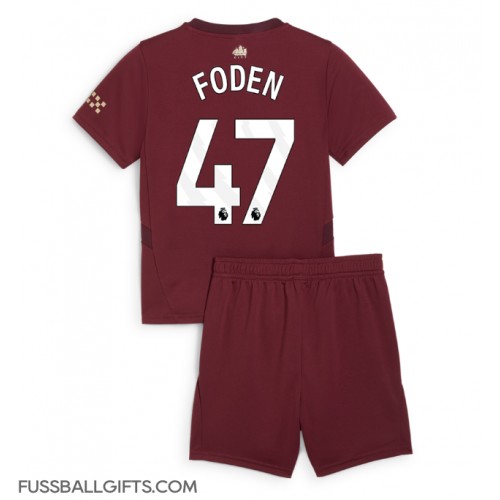 Manchester City Phil Foden #47 Fußballbekleidung 3rd trikot Kinder 2024-25 Kurzarm (+ kurze hosen)